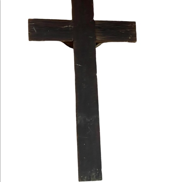 Vintage Crucifix Faux Mother of Pearl France - Stunning wood 1950s Wall … - Picture 5 of 6